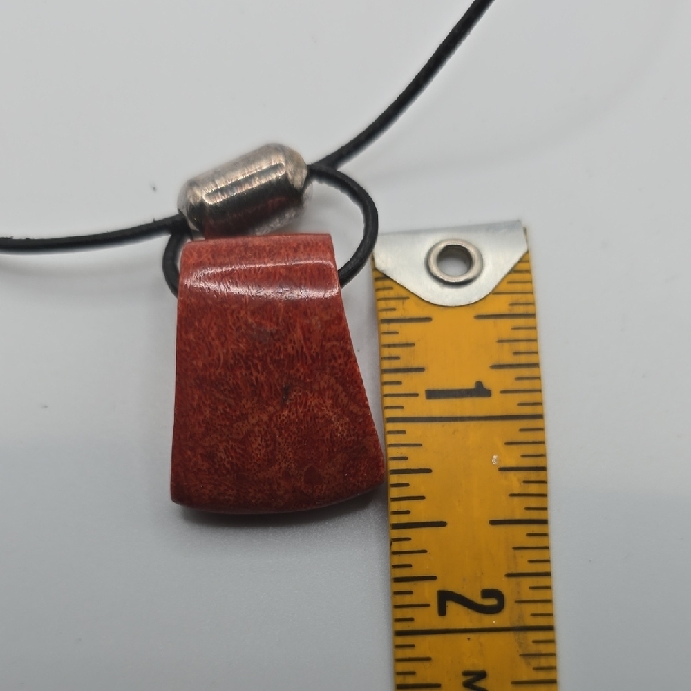 Silpada Red Coral Geometric Necklace - Picture 4 of 7